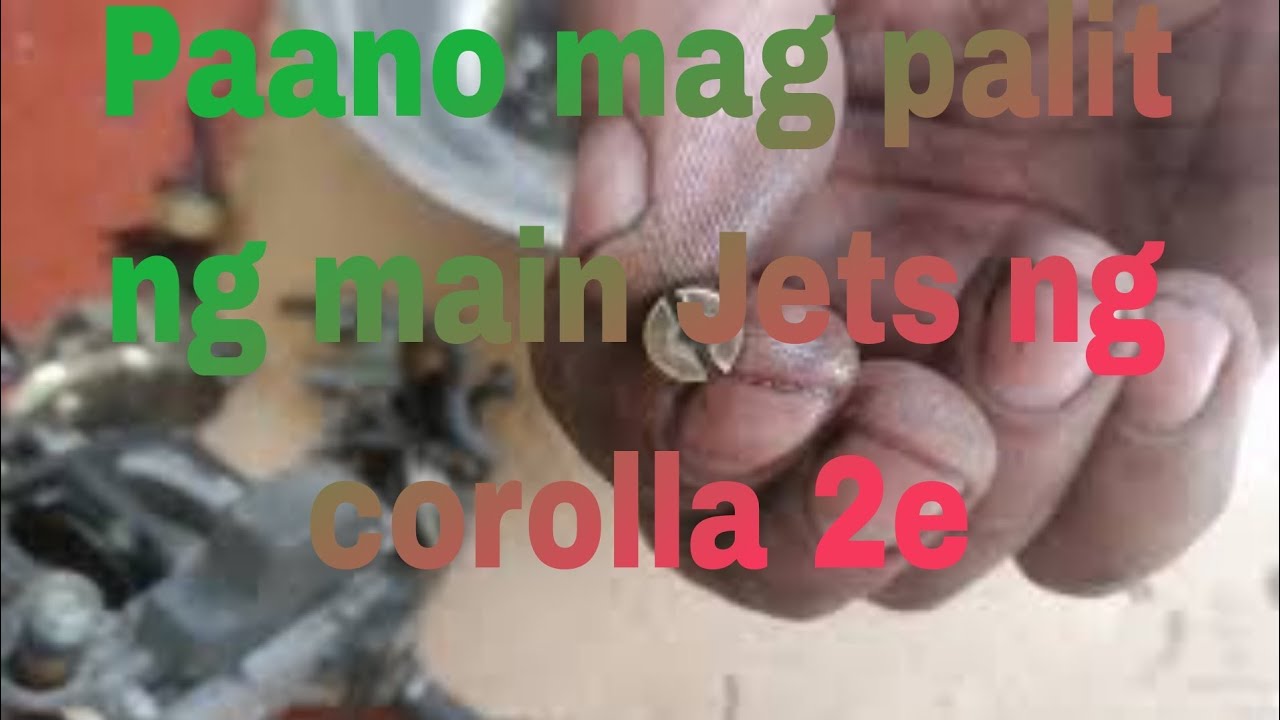 how to change carburator main jets toyota corolla 2e Engine