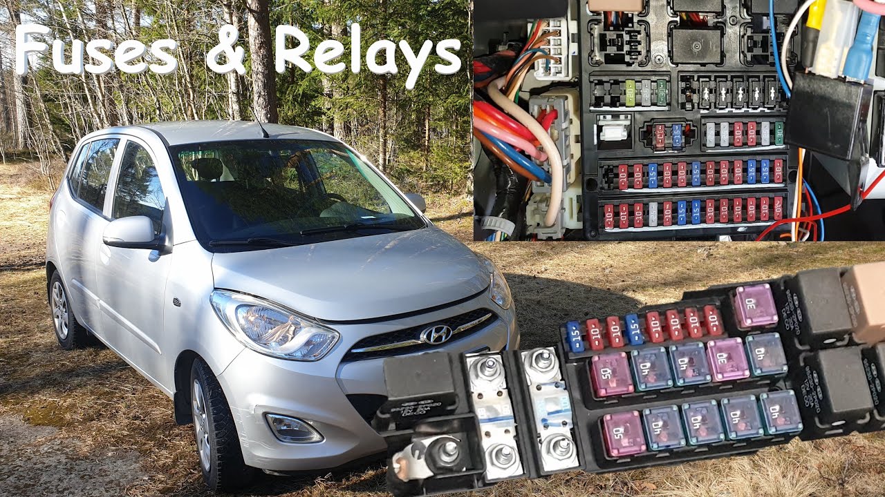 Расположение всех предохранителей и реле Hyundai i10