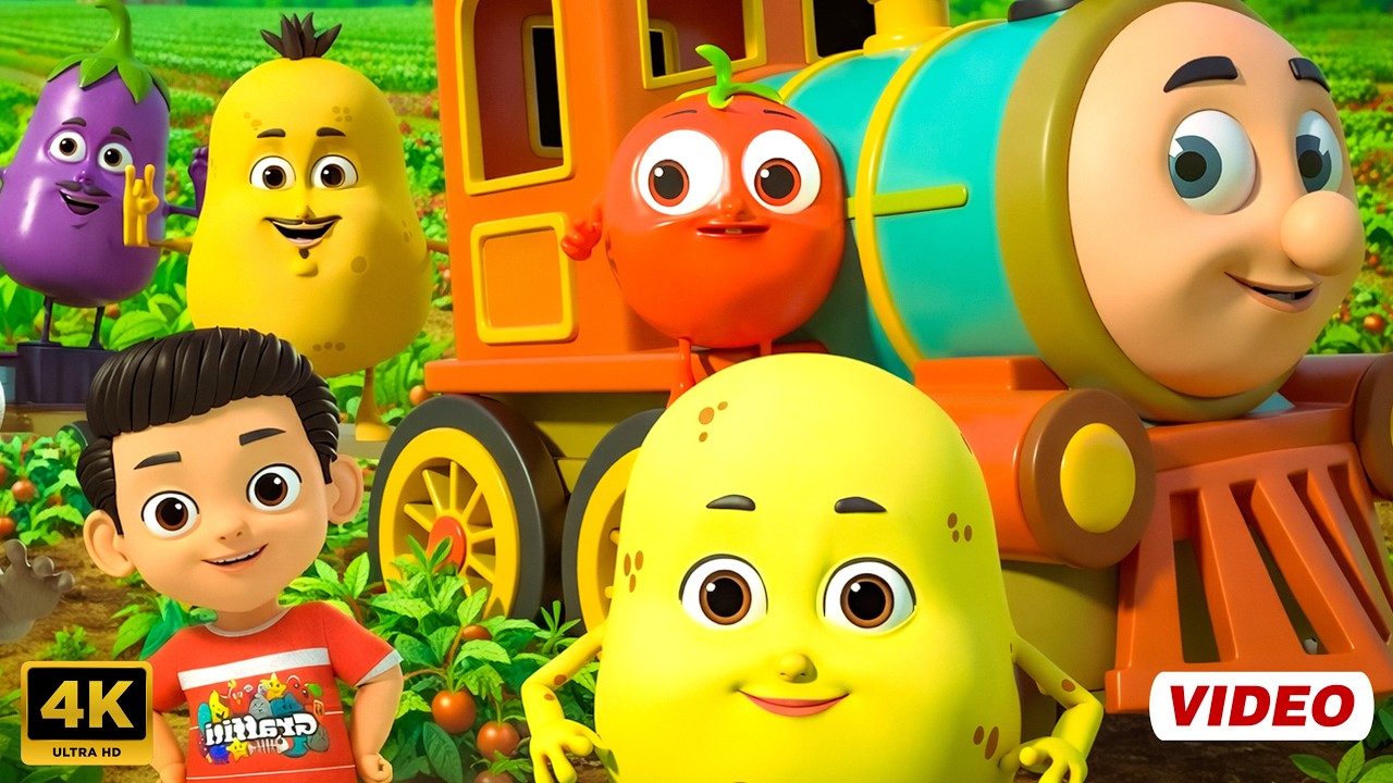 सब्जियों की रेलगाड़ी (छुक छुक रेलगाड़ी) और मनोरंजन से भरपूर राइम्स | Vegetable Train | Anshika Rhyme