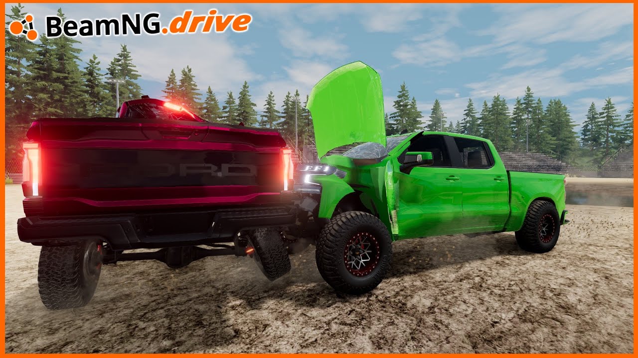 BEAMNG.DRIVE MP | 2020 CHEVY SILVERADO TAKES ON DEMOLITION DERBY!!