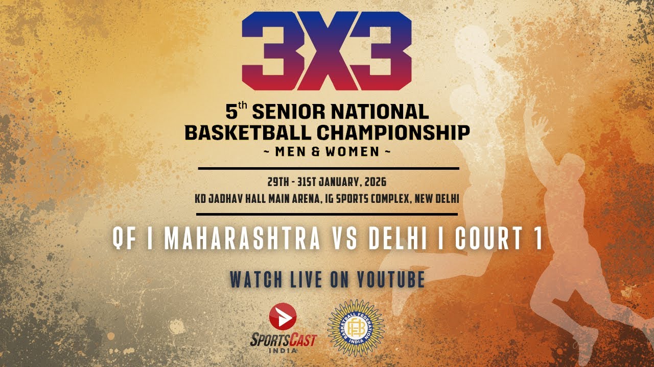 QF | WOMEN | MAHARASHTRA VS DELHI | COURT 1 | 5TH SR. NATIONAL BASKETBALL 3X3 CHAMPIONSHIP