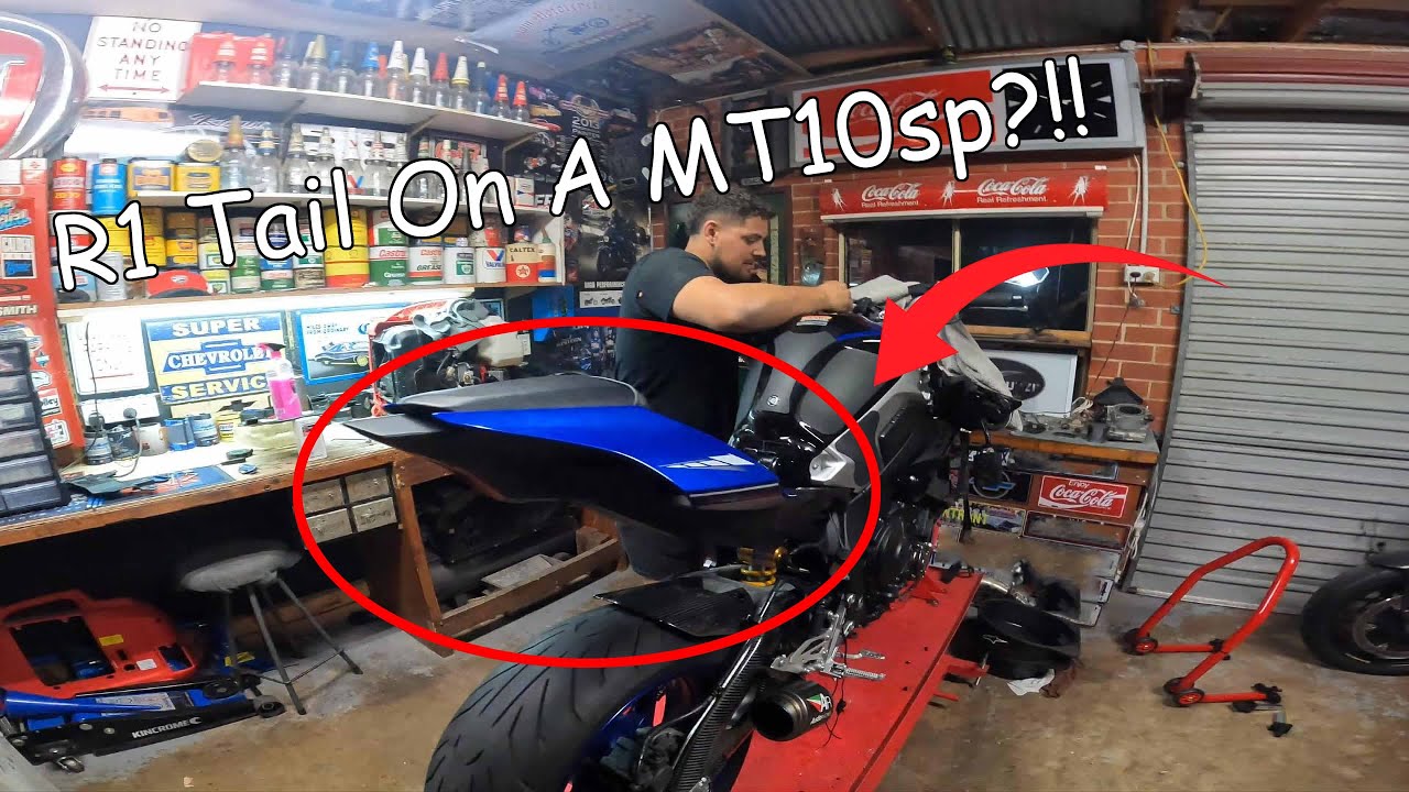 Swapping an yamaha R1 tail on a MT10sp