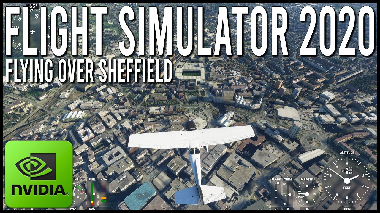 FLIGHT SIMULATOR 2020 IN 4K | FLYING OVER SHEFFIELD | 2080 SUPER