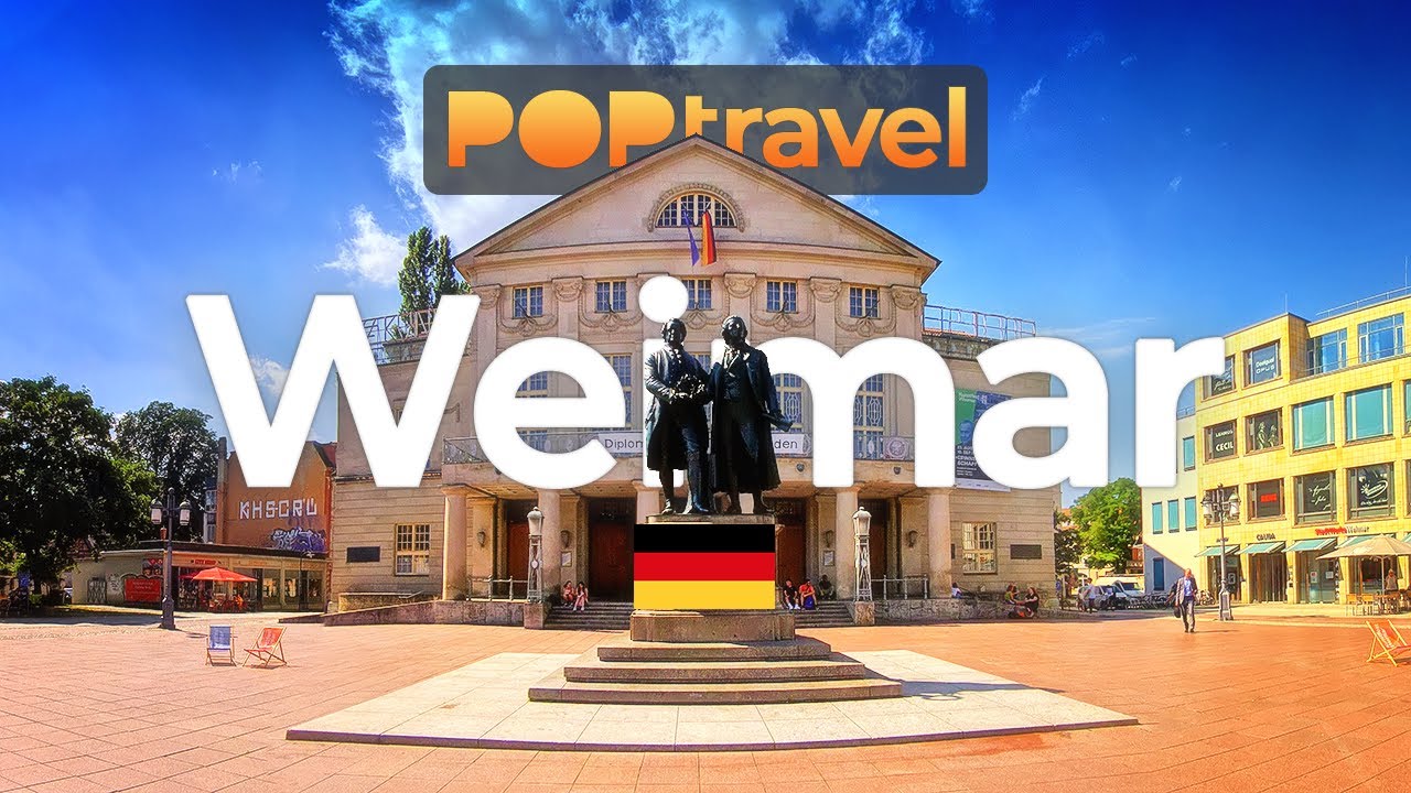 ВЕЙМАР, Германия 🇩🇪 - Летний день - 4K пешеходная экскурсия с субтитрами