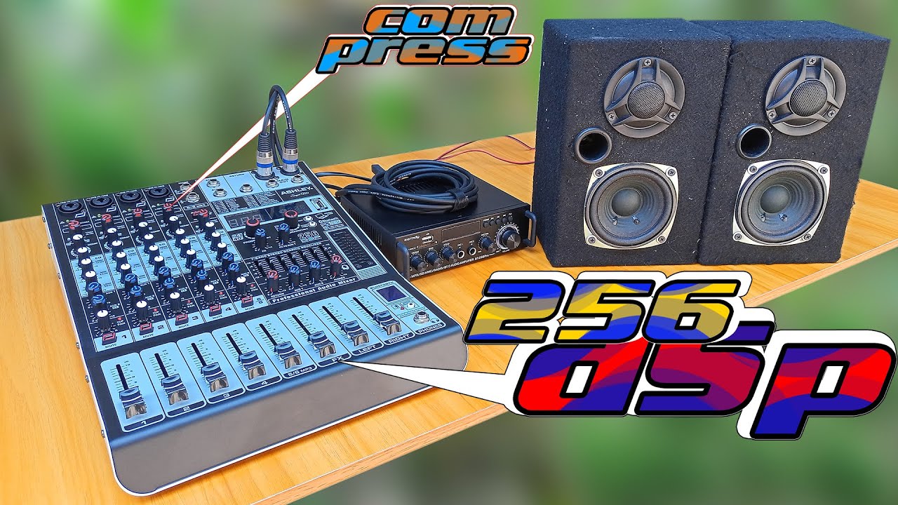 Cara menggunakan mixer ashley terbaru super M4 udah ada fitur compressor efek 256 dsp khusus pemula 