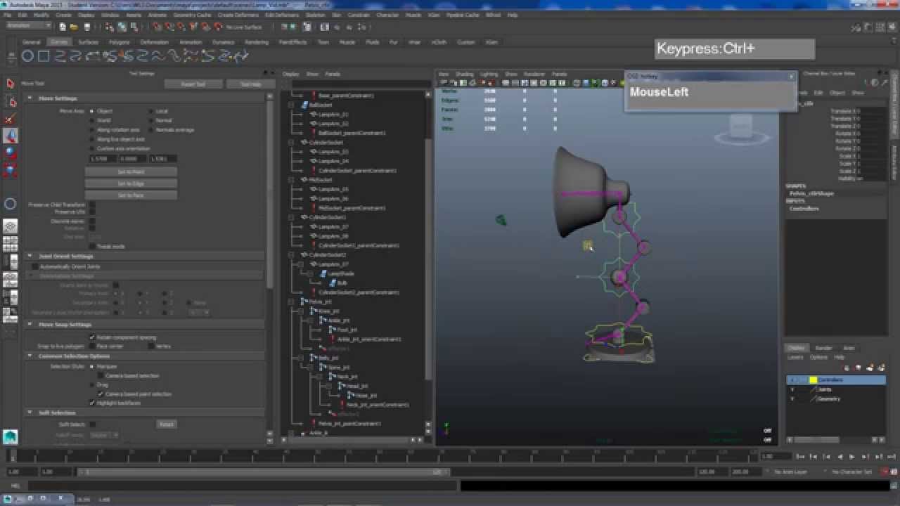Maya Lamp Rigging Process