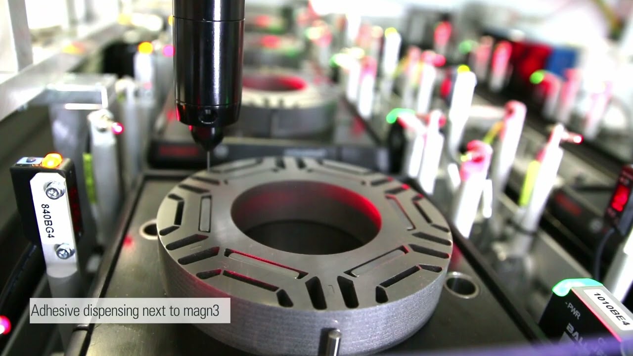 Dispensing | Magnet bonding for electric motors with DELO DUALBOND | bdtronic
