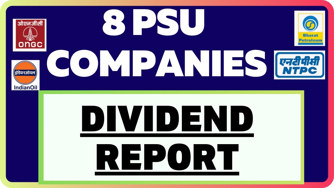PSU Companies report card || 8 Dividend companies list || PSU dividend 2026