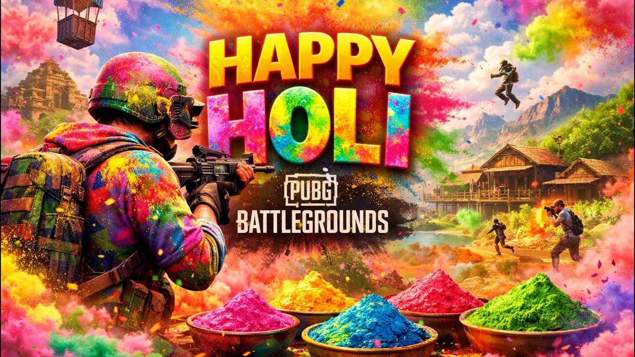 🔴PUBG PC LIVE : Happy Holi Bhai Log 2026 .