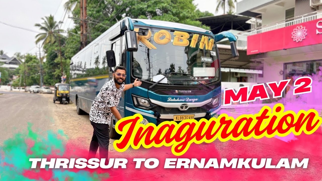 ഗിരീഷ് ഏട്ടൻ  പൊളിയാ🔥| Tata Marcopolo 40 seater A/c bus | Robin Bus | Thrissur to Ernamkulam