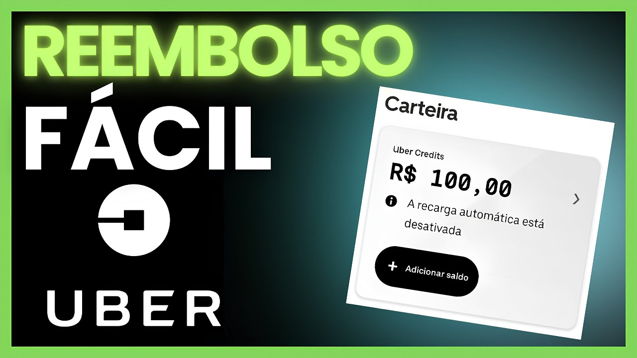 Como pedir o REEMBOLSO do Uber? Carteira Uber Cash - Fácil e Rápido