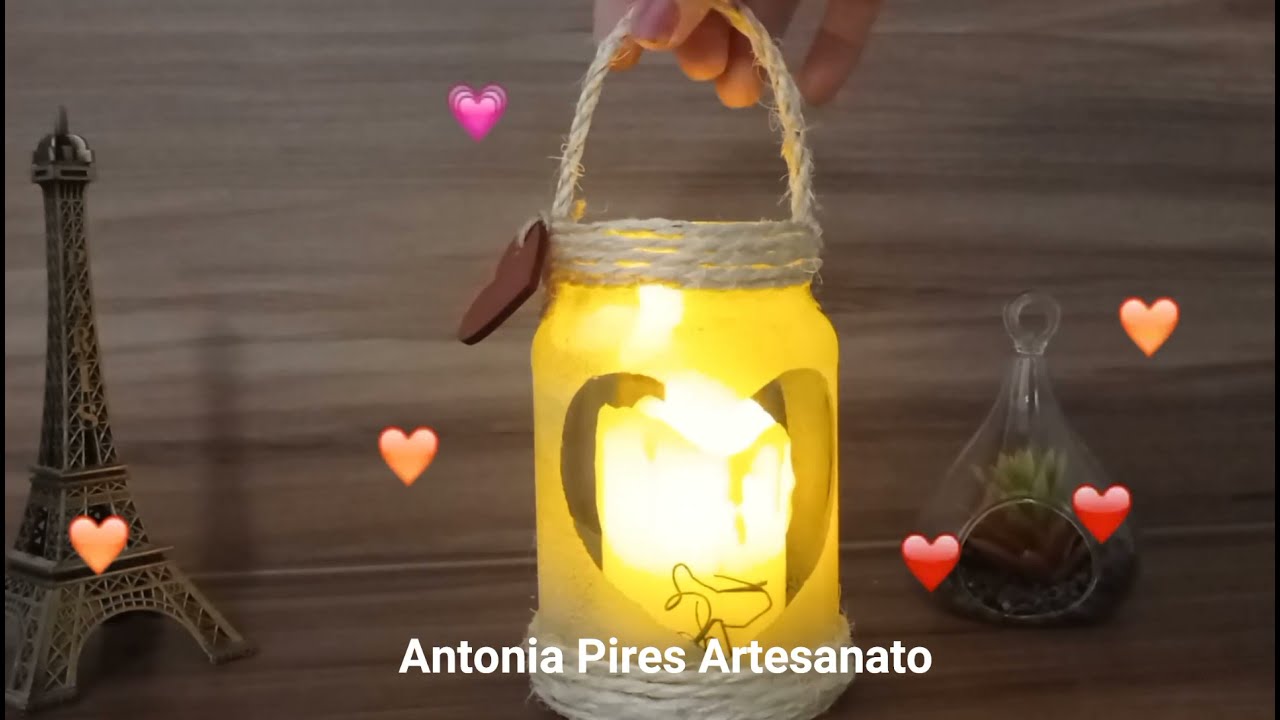 DIY TEM VIDRO DE PALMITO EM CASA ?   FAÇA VOCÊ MESMO UMA PEÇA DE DECORAÇÃO E SE ENCANTE