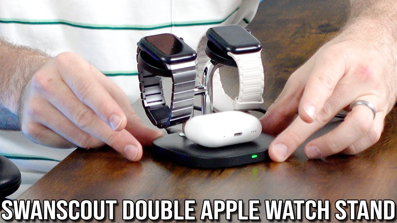 SwanScout Dual Apple Watch Charging Stand