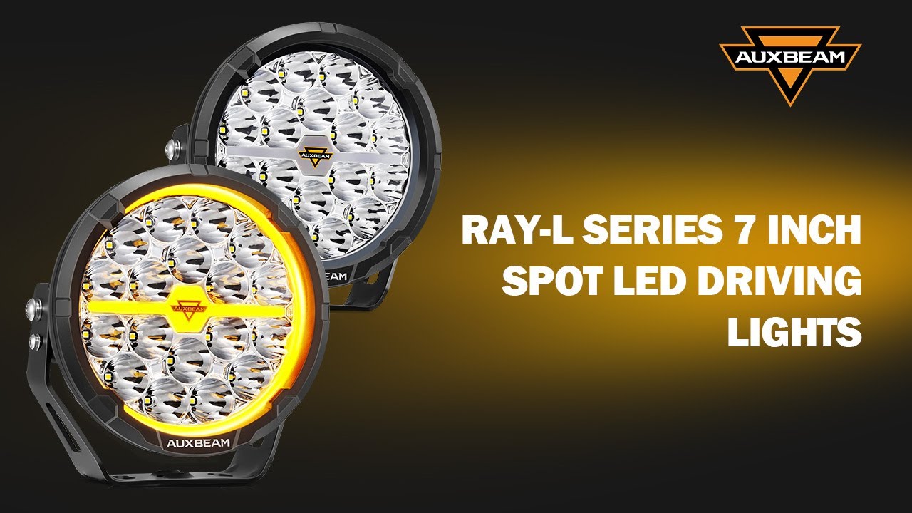 Auxbeam&reg; RAY-L Series 7 Inch 240W 25800LM Dual DRL Offroad LED Driving Lights