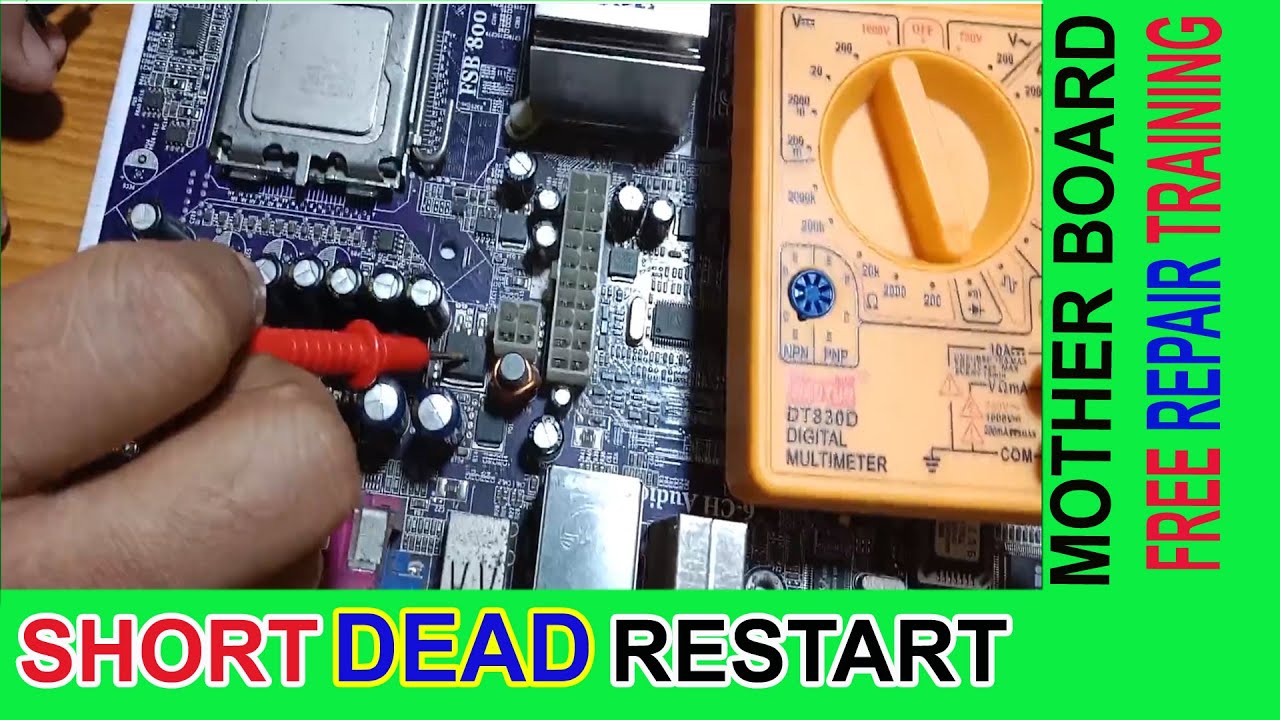 How to repair short motherboard. Desktop Dead motherboard repair. Remove vrm short circuit
