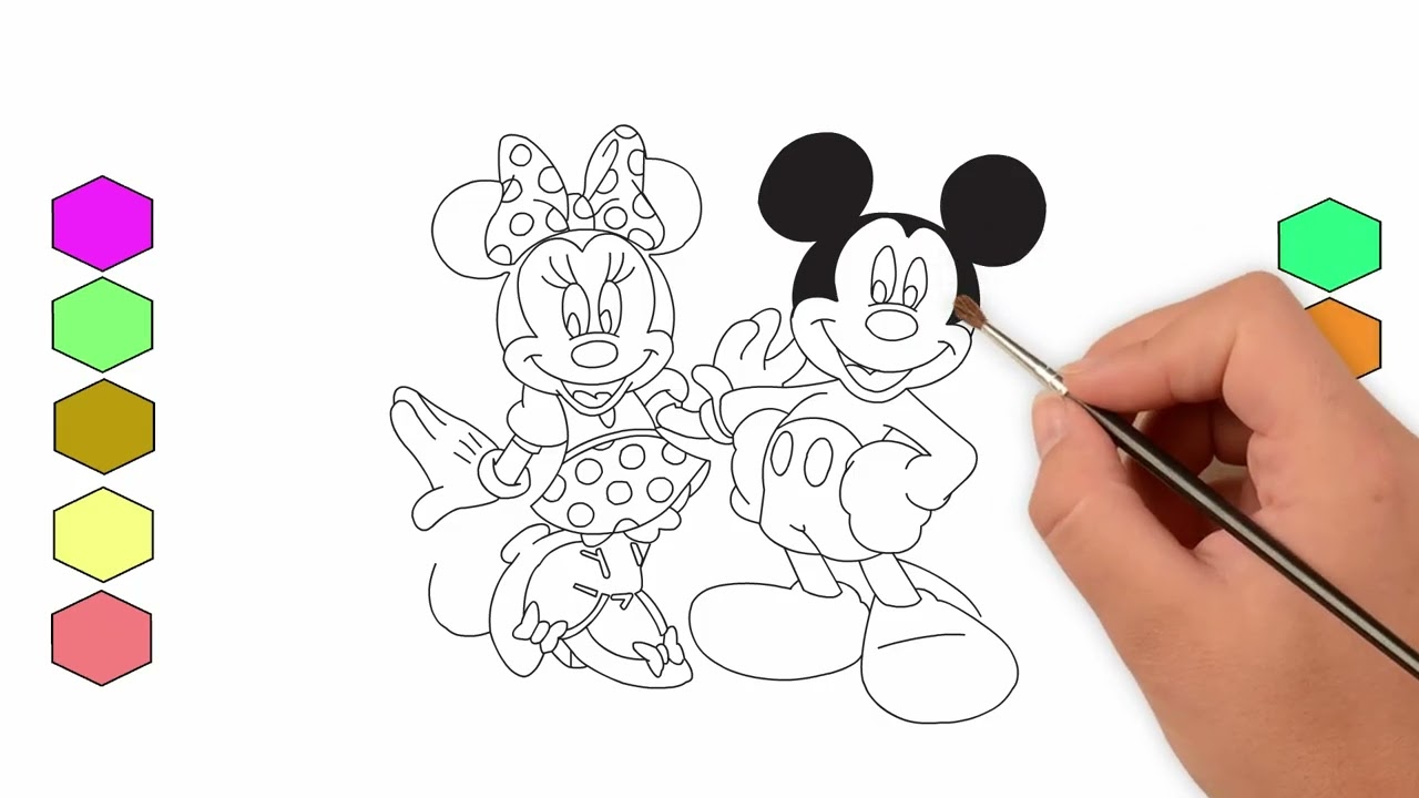 DIBUJA Y COLOREA DIBUJOS SUPER CHULIS! ★MICKEY MAUSE★APRENDE A DIBUJAR CON DIBUS CHULIS★