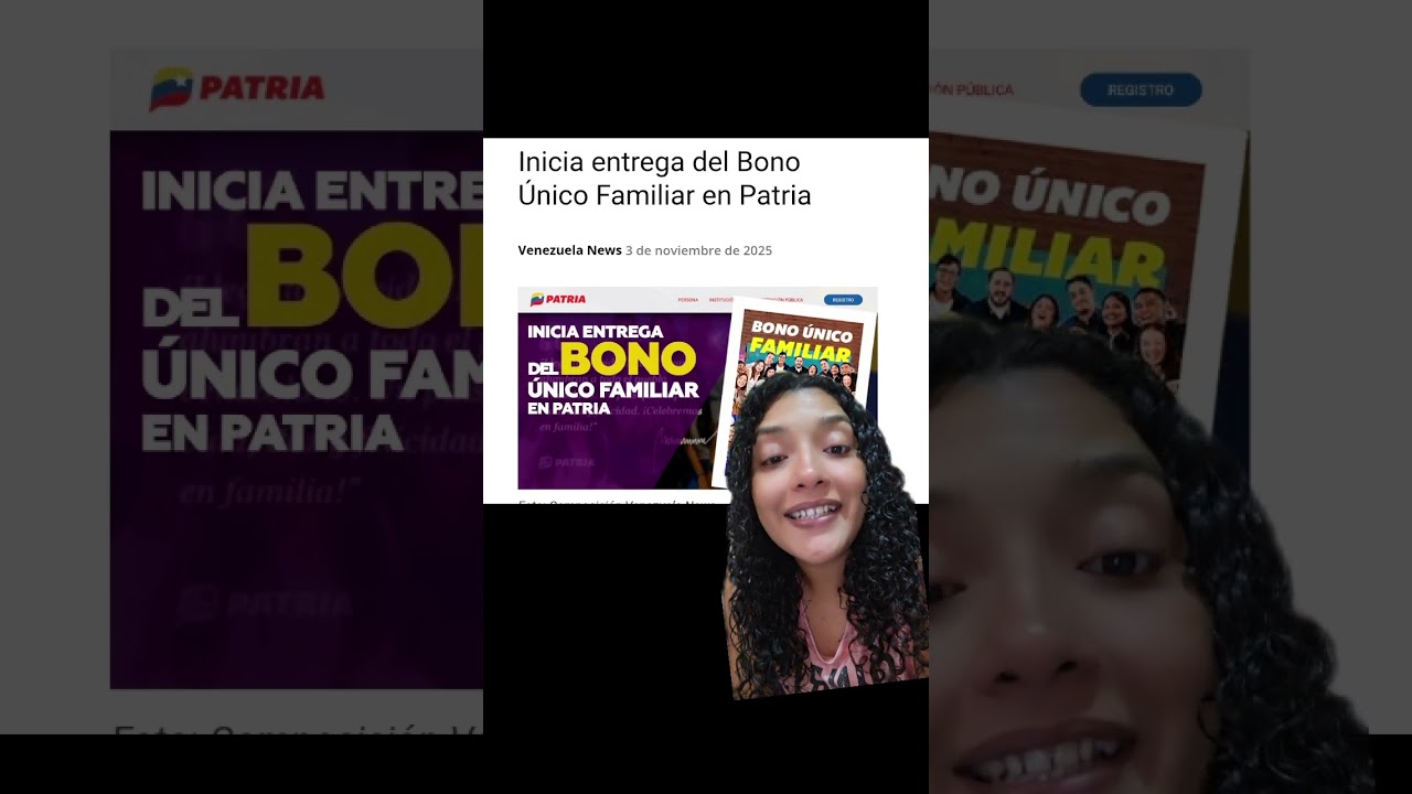 #BonoUnicoFamiliar #PlataformaPatria #BonoNoviembre #AyudaSocial #Venezuela #PatriaSystem