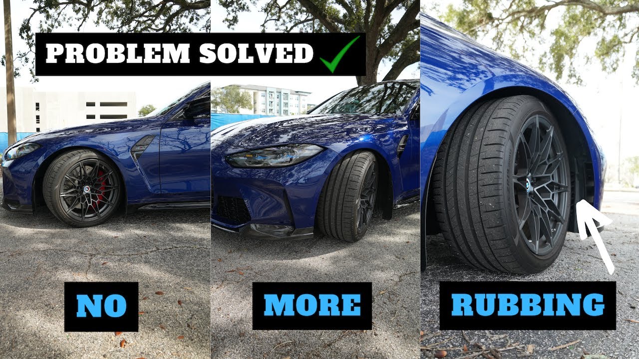 AFFORDABLE Way to prevent tire rubbing! | (BMW G8X M2, M3, M4) R44 Enhanced Clearance Kit Install
