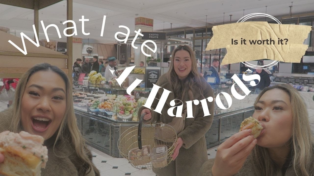 What I ate at Harrods Food Hall | Sandwiches, Samosas and Macarons
