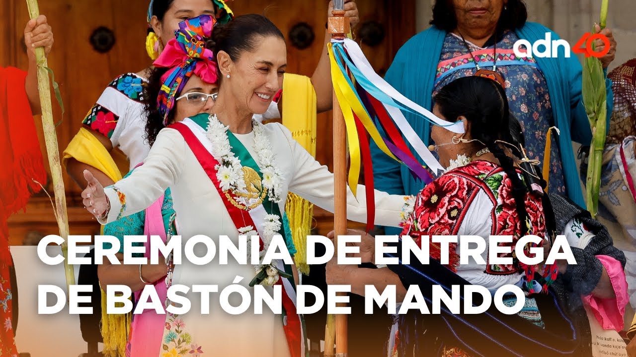 Así se realiza la ceremonia de entrega de bastón de mando a la presidenta Claudia Sheinbaum