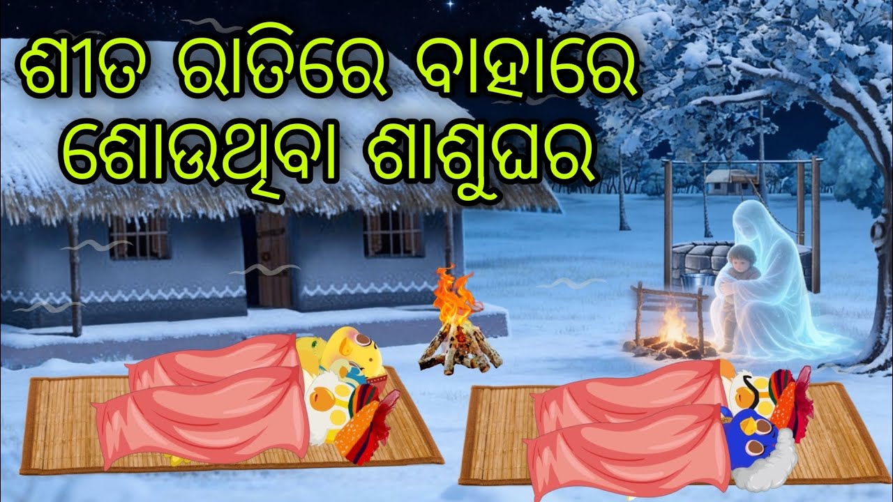 ଶୀତ ରାତିରେ ବାହାରେ ଶୋଉଥିବା ଶାଶୁଘର | Sita Rati | Tiki Chadhei Gapa | Odia Gapa  @OdishaBirdStory