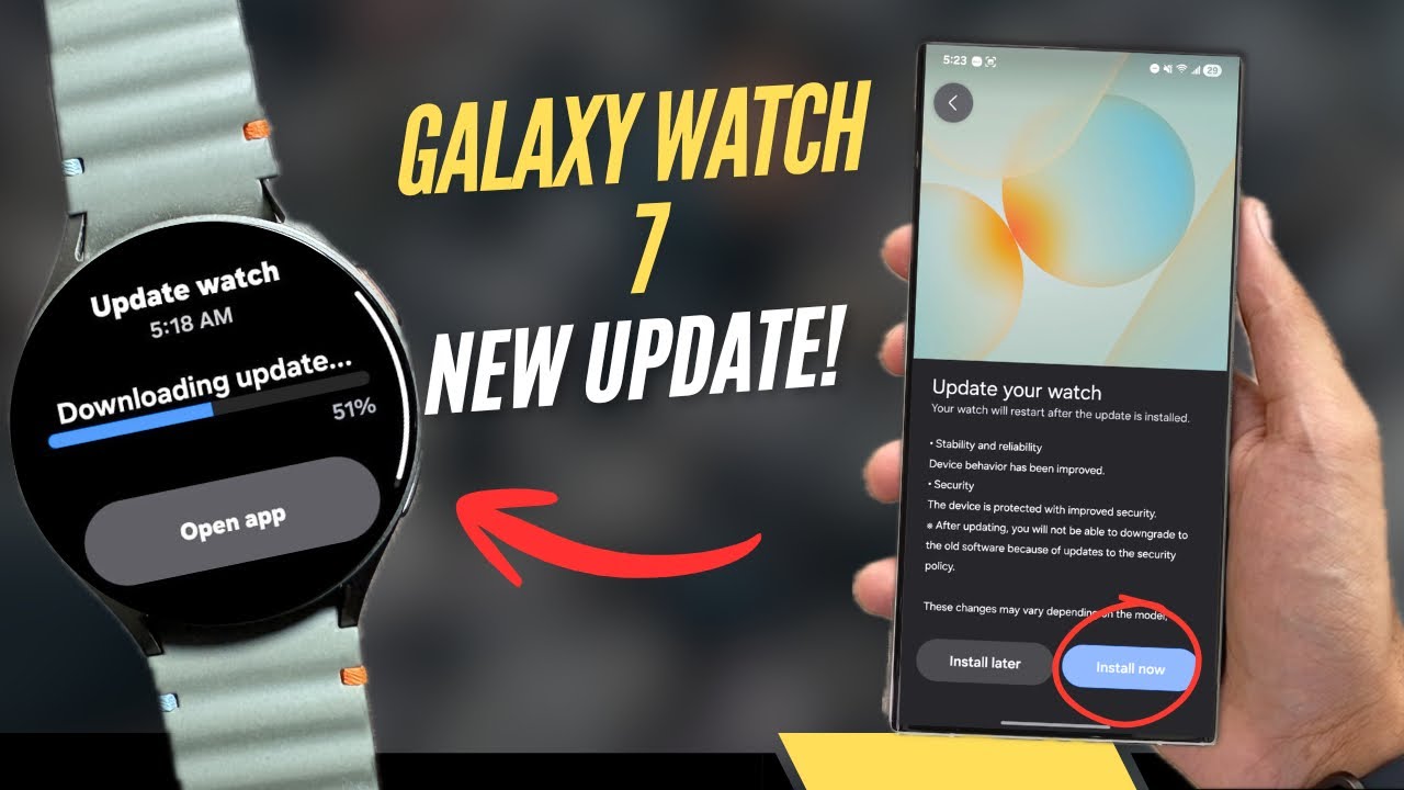 Galaxy Watch 7: Новое обновление программного обеспечения, которое вам следует установить.