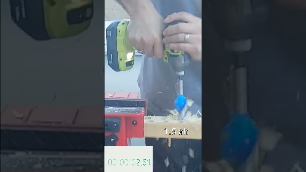 RIDGID BL w/2 ah Takes on RYOBI PBLID02B w/1.5 ah & 4 ah