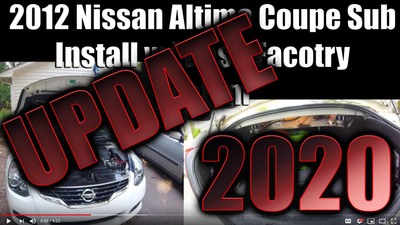 2012 Nisan Altima Sub install w/ factory Bose system (update)
