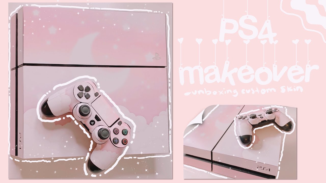 Extreme PS4 Makeover + Custom Skin Makeover |  PS4 Aesthetic Skin💕💕 2020