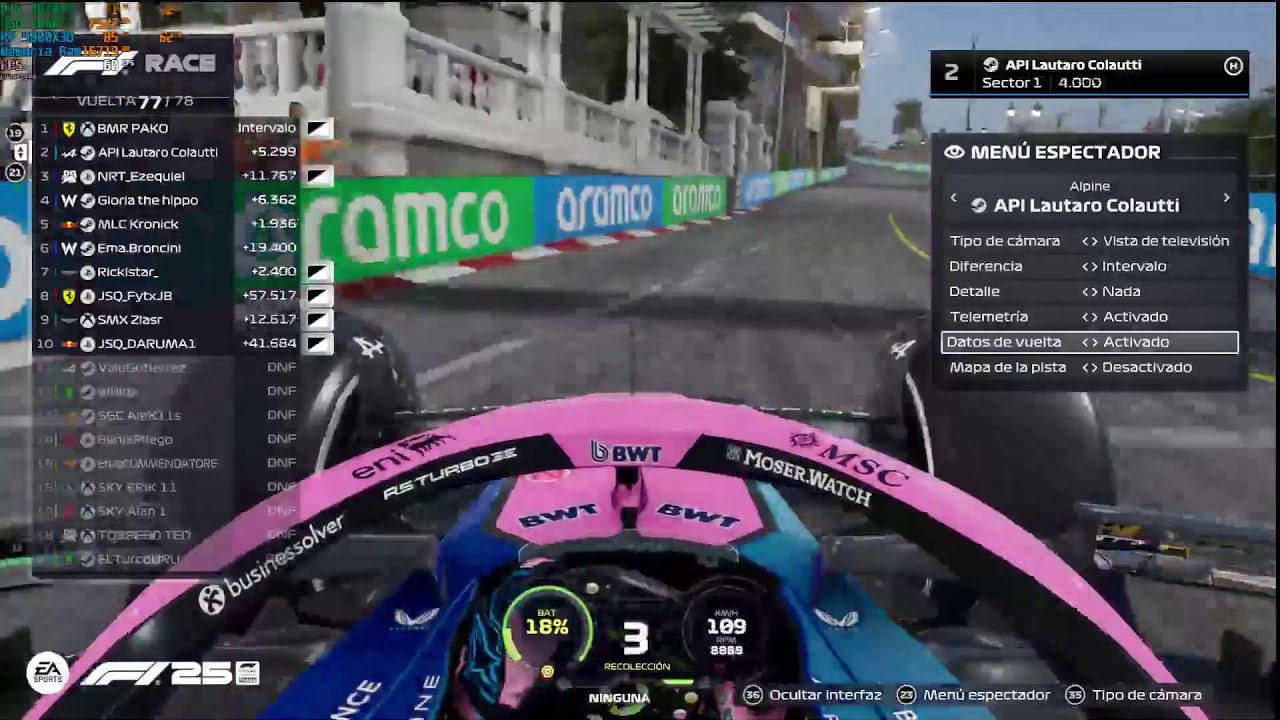 Franco Colapinto 2026 Monaco F1 25 100%