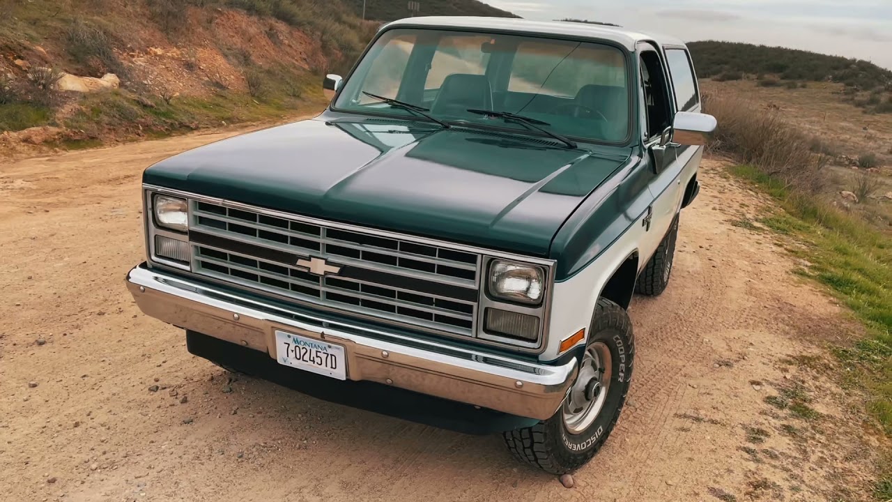 1987 K5 Blazer light Off-roading with some dogs
