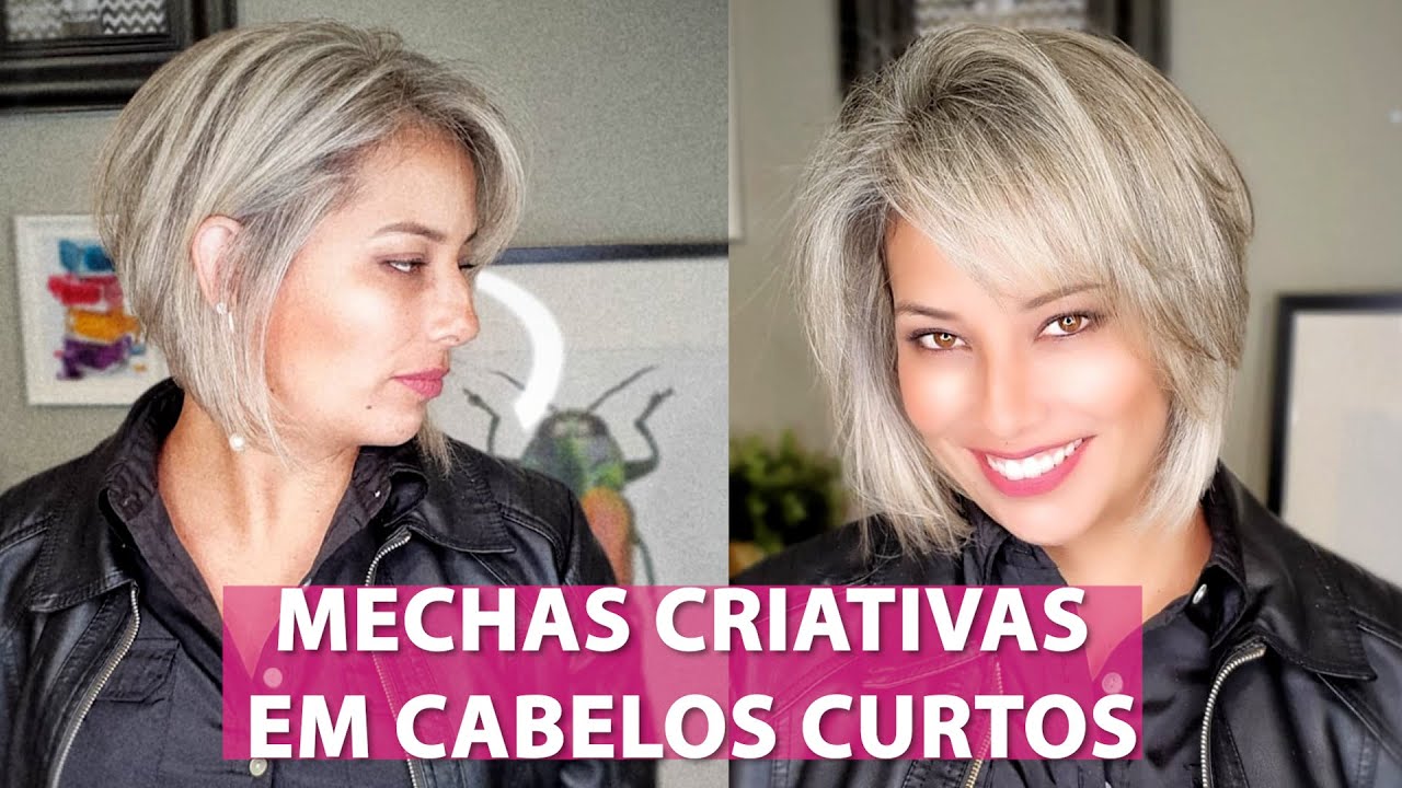 MECHAS CRIATIVAS EM CABELO CURTO. PASSO A PASSO.