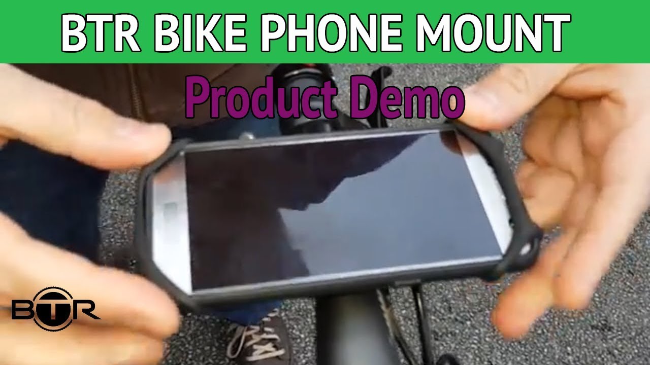 BTR Handlebar Bicycle Mobile Phone Mount.  Universal Fitting for All Bikes & All Mobile Phones