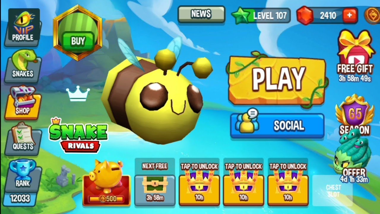 Snake Rivals : Stinger Snake Two New Colours Unlocked!