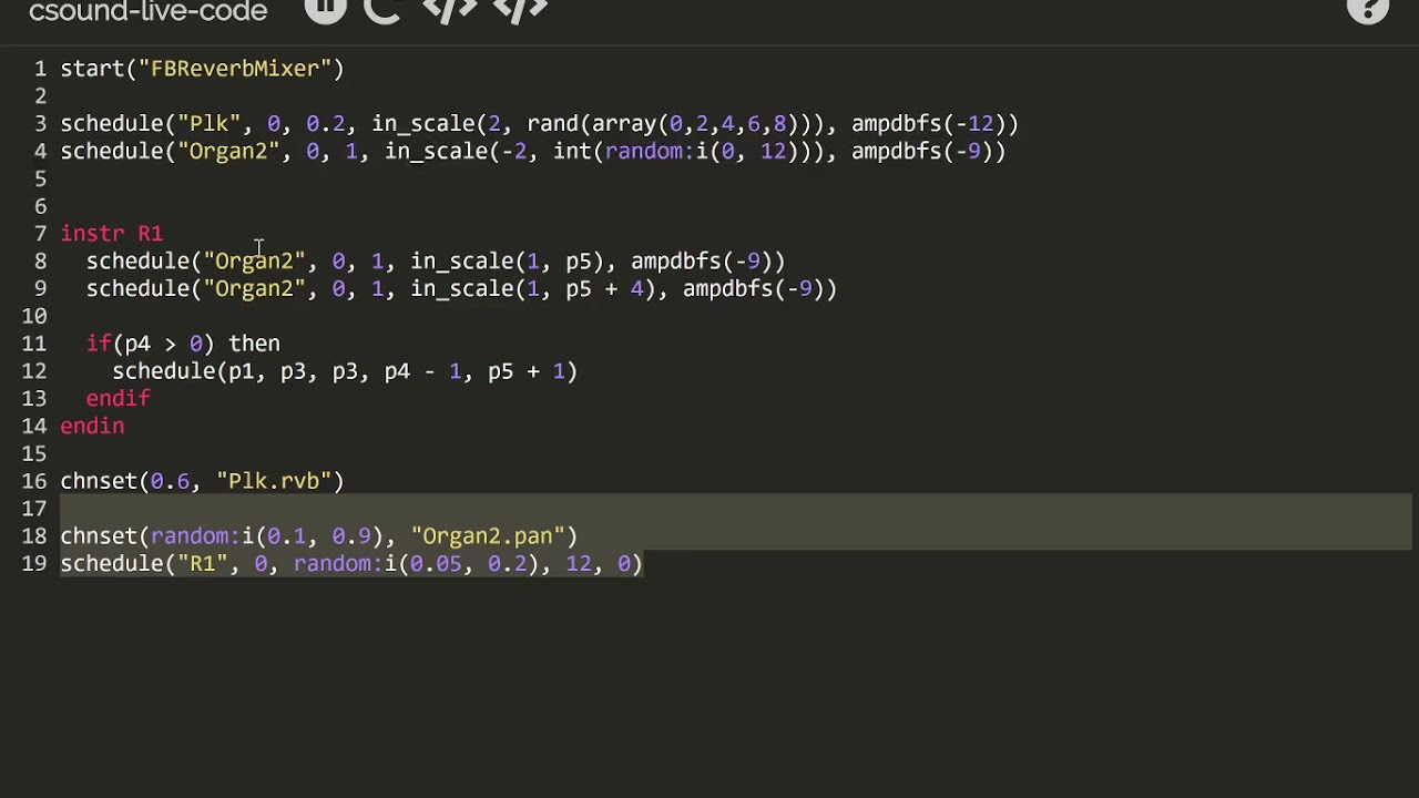 Csound Live Code: Practice Session 2019-06-04