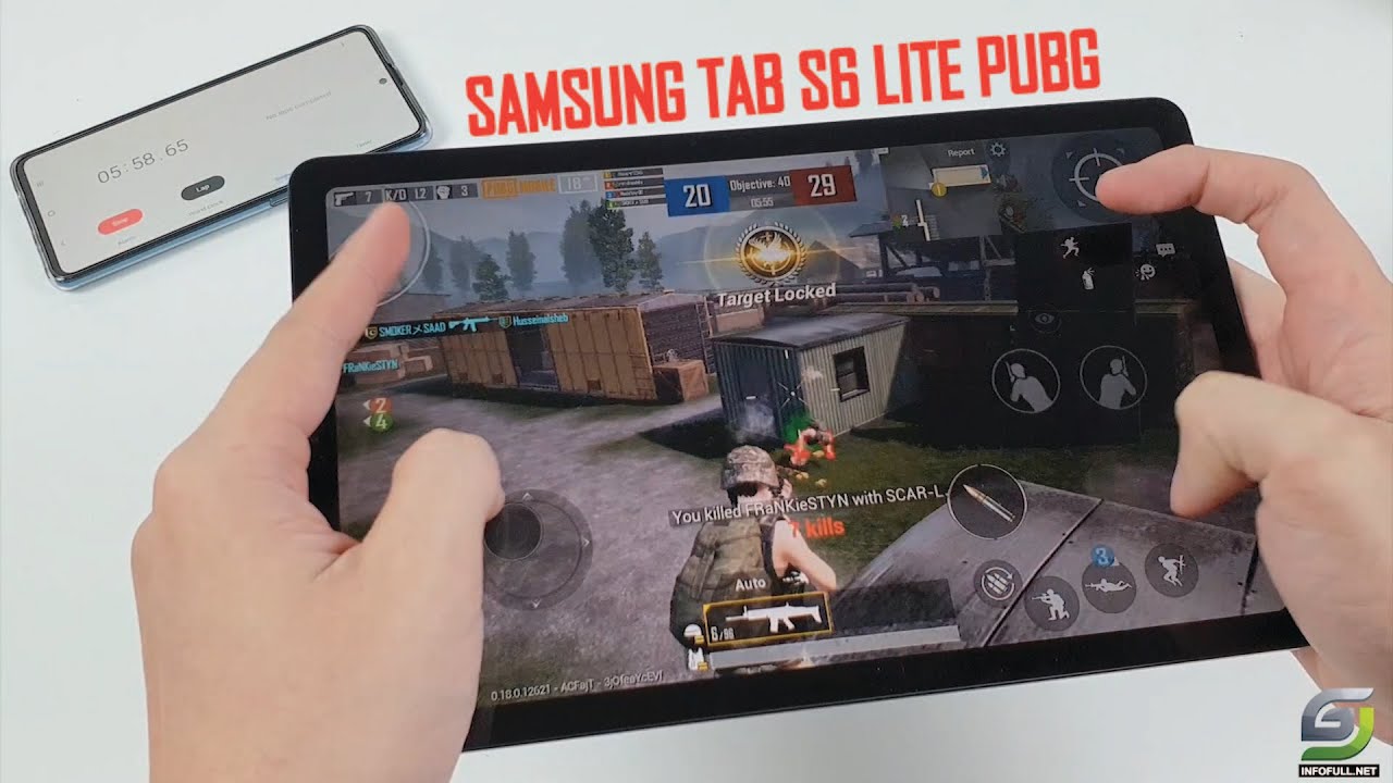 Samsung tab S6 Lite test game Pubg Mobile