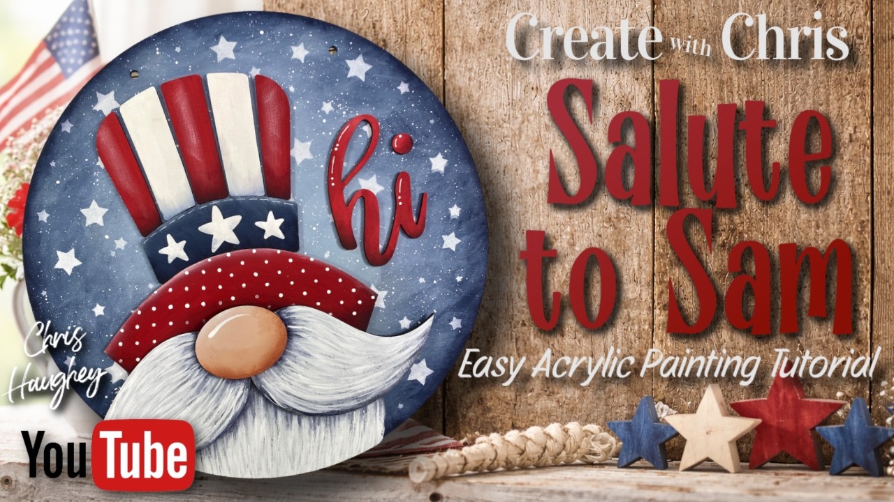 Create with Chris - Salute to Sam Door Hanger