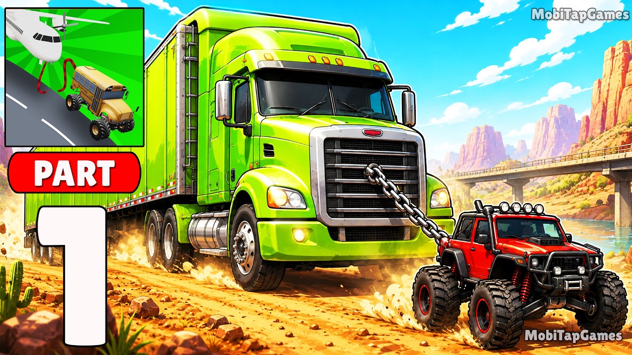 🚚 Towing Race - Crazy Truck & Ship Towing Challenge - Gameplay Walkthrough (iOS, Android)