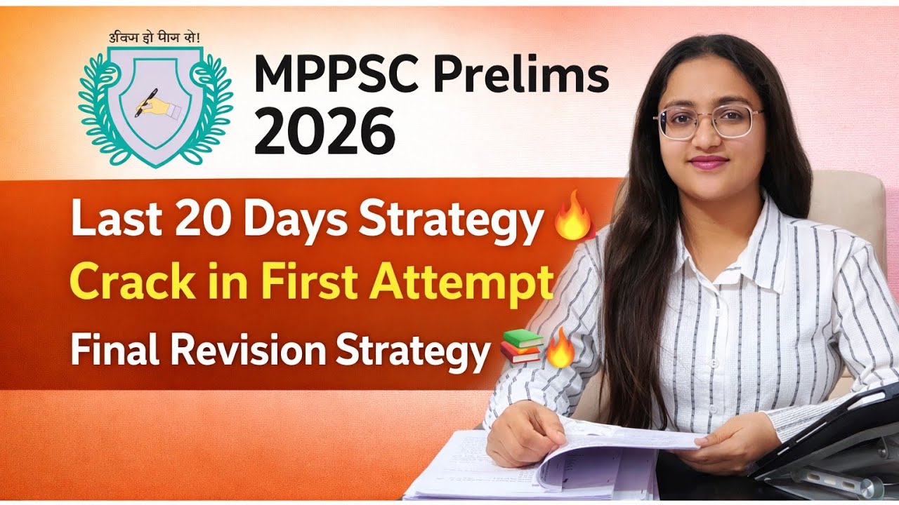 MPPSC Prelims 2026 | Last 20 Days Strategy 🔥 | Crack in First Attempt | Final Revision Strategy 📚🔥