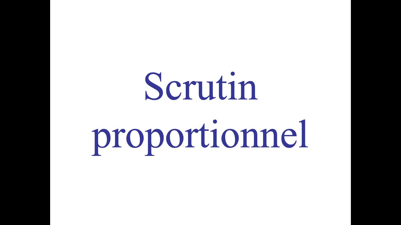 Scrutin proportionnel