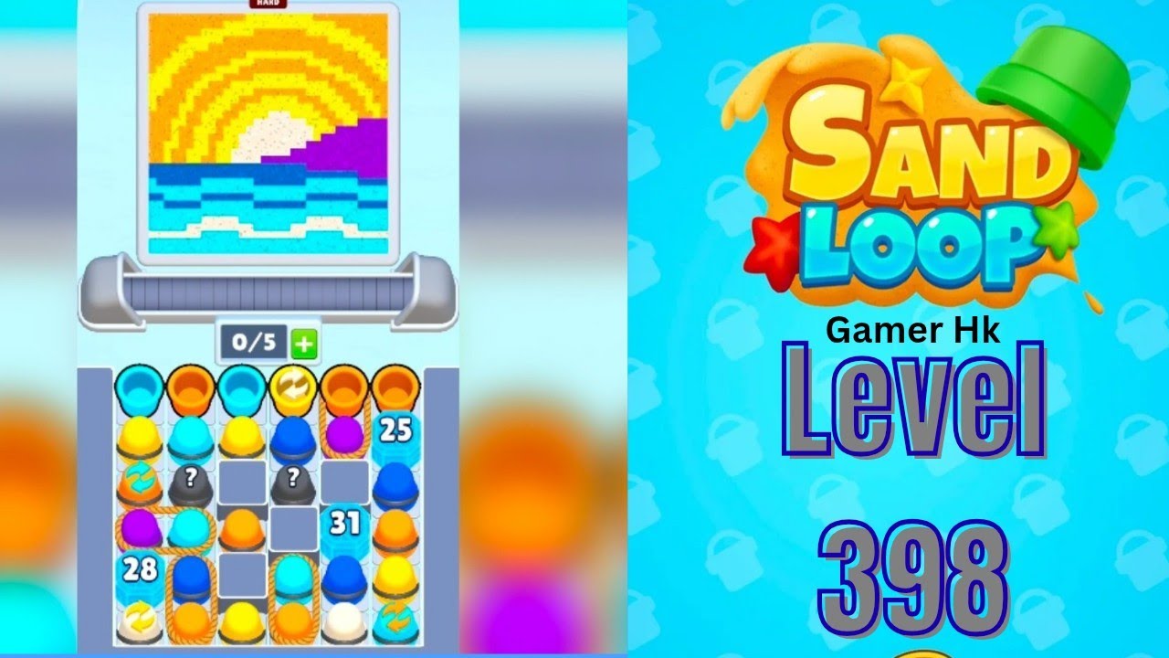 Sand loop level 398 Hard level Walkthrough Solution 