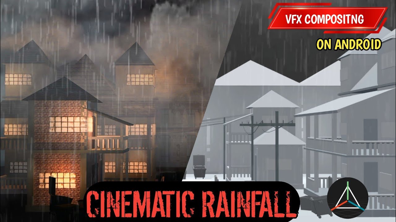 cinematic rainfall scene / rainfall and Cloud how to create in Prisma 3D #cinematic #prisma3