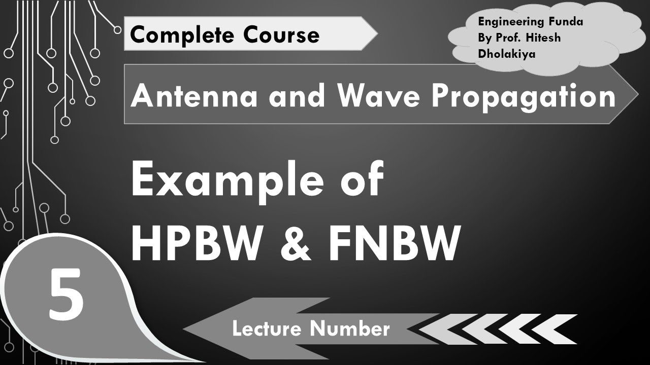 Example of HPBW- Half Power Beam Width & FNBW- First Null Beam Width in Antenna by Engineering Funda