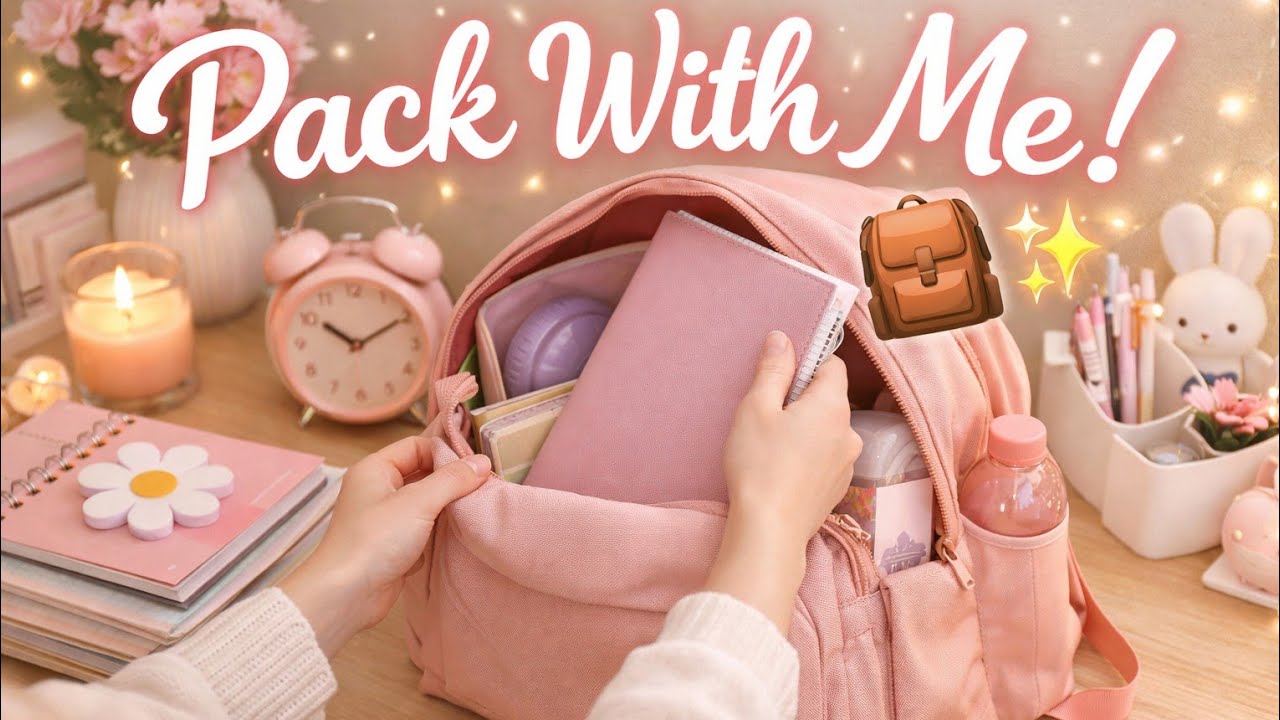 LET&rsquo;S PACK MY SCHOOL BAG WITH ME 🎀✨ | Cozy Study Essentials,Student Routine 🌷 #students #youtube #yt