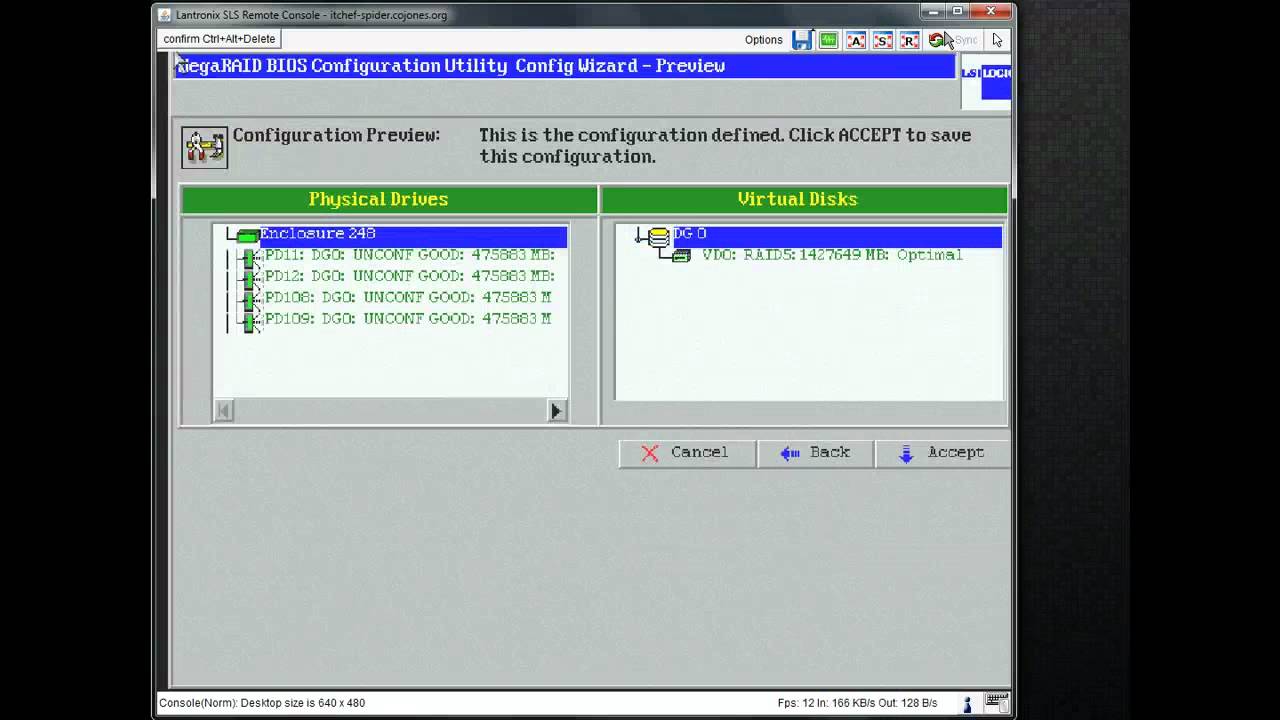Configure LSI MegaRAID 8344ELP for RAID5