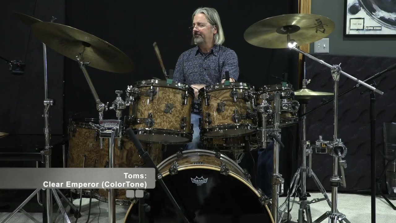 Sonor SQ2:  Coated Ambassadors vs. Clear Emperors on toms...GUESS the shells!