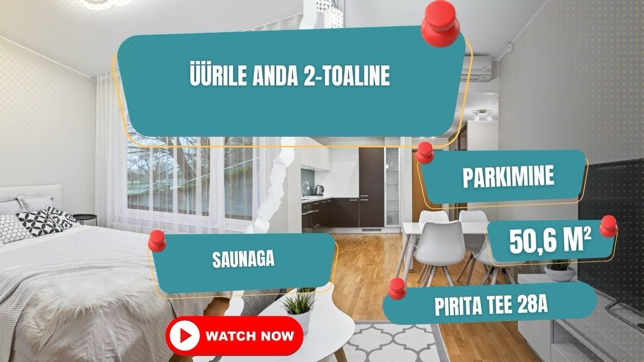 Üürile 2-toal.Pirita 28a 
