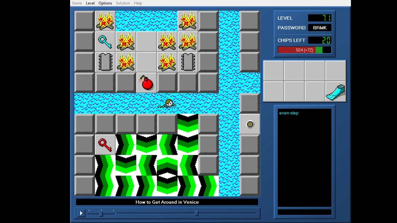 CCLP3 level 71 solution - 432 seconds