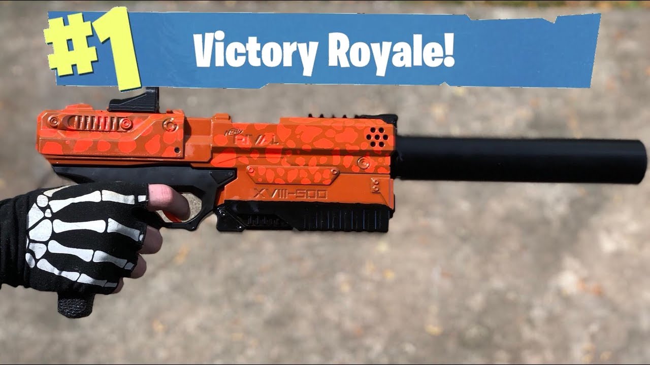 NERF Mod: Fortnite Battle Royale Suppressed Pistol Nerf Gun Mod IN REAL LIFE!