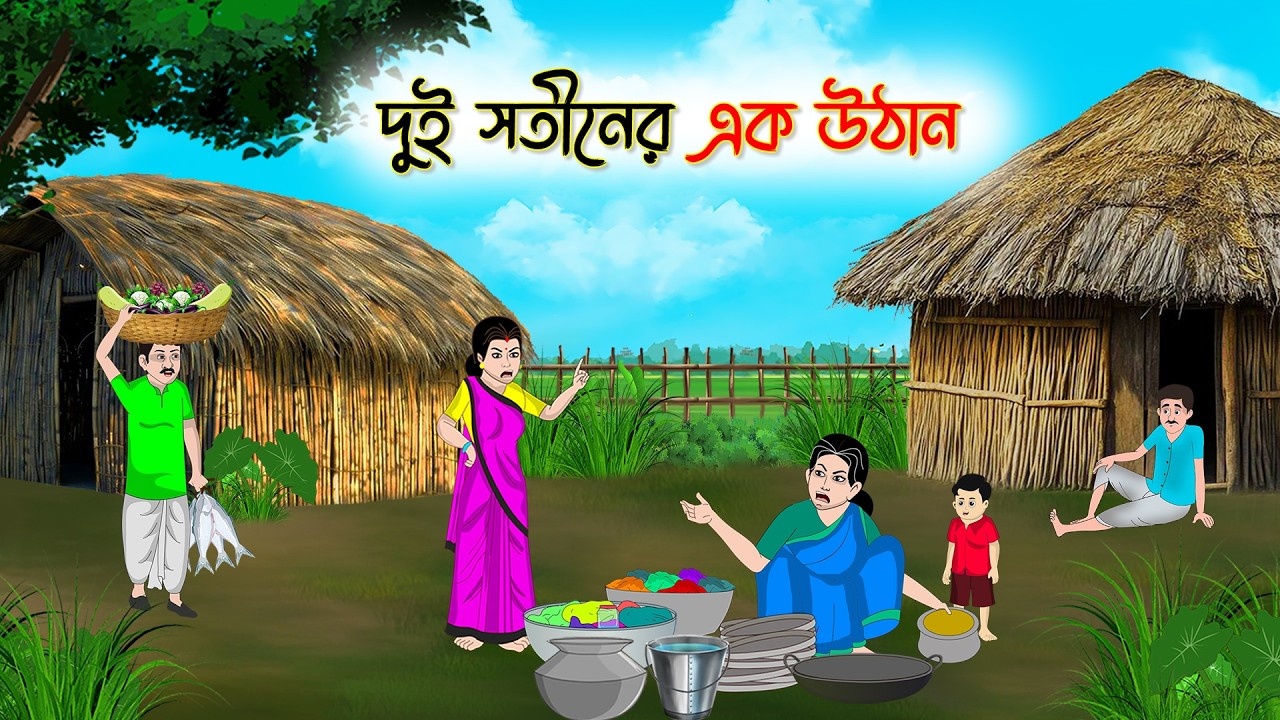 দুই সতীনের এক উঠান | Bengali Fairy Tales Cartoon | Rupkothar Bangla Golpo | Thakumar Jhuli
